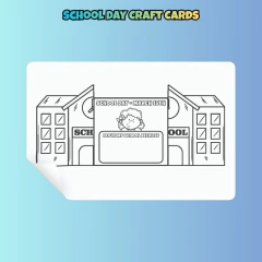 School Day Craft Card - Clear English