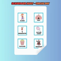 Scavenger Hunt - Circus Day - Clear English