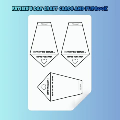 Father's Day Craft Cards and Flipbook - Clear English
