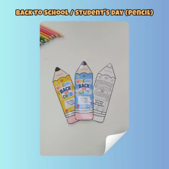 Lembrancinha Back to School / Student's Day (Pencil) - Clear English