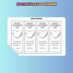 Mother's Day Bookmark - Clear English