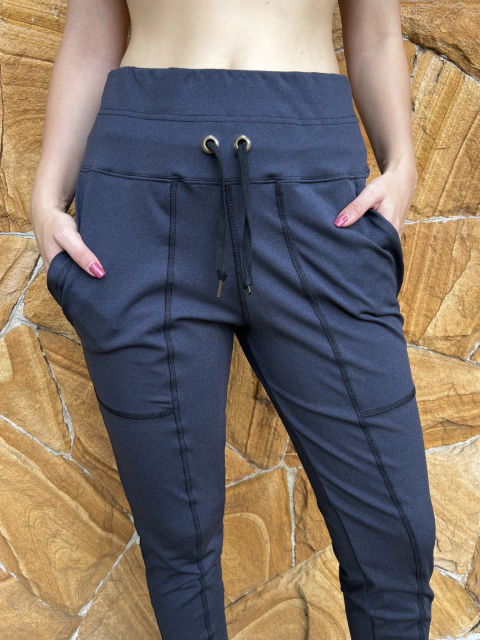 Pantalón babucha Roxi Gris Melange Oscuro - comprar online