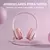 Auriculares Fingertime Cable Mic Con Limitador Volumen Niños Color Rosa - comprar online