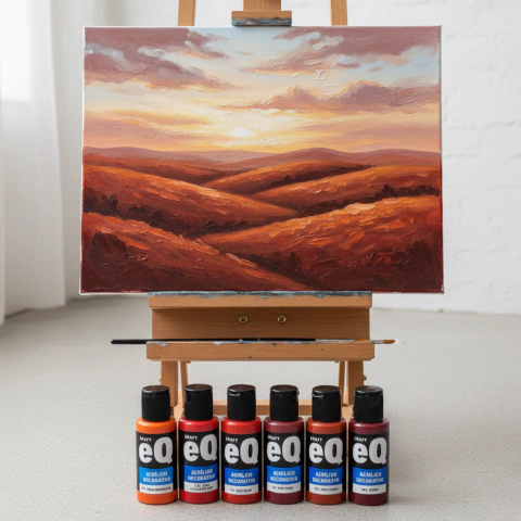 Acrilicos Esenciales: Paleta SIMPLY RED - comprar online