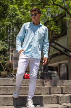 LIMA - CAMISA DE POPLIN ELASTIZADA en internet