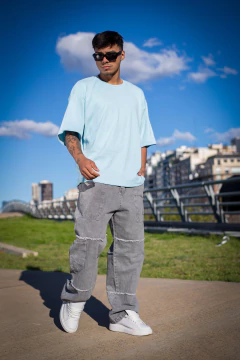 DEVOTO - BAGGY DESFLECADO GRIS NEVADO - comprar online