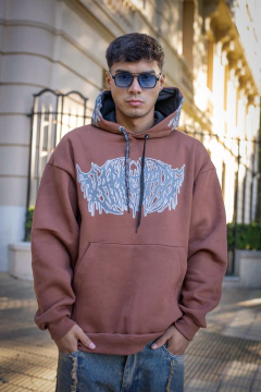 LA PAZ - BUZO OVERSIZ ESTAMPADO ALAS - tienda online