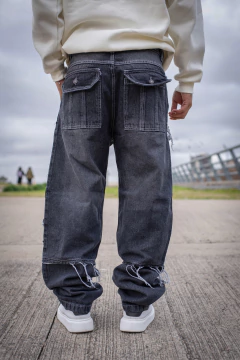SAN PABLO - BAGGY DESFLECADO GRIS LOC. - CC JEANS