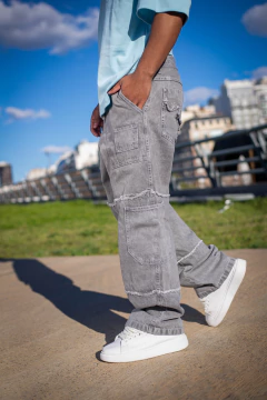 DEVOTO - BAGGY DESFLECADO GRIS NEVADO - CC JEANS