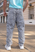 SANTA MARTA - BAGGY CARGO CON RECORTE GRIS - CC JEANS