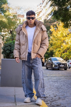 ROMA - CAMPERA OVER CON PIEL - tienda online