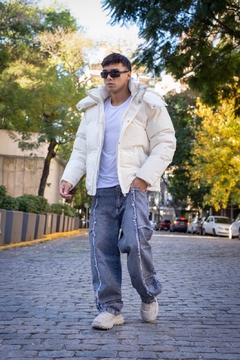 ROMA - CAMPERA OVER CON PIEL - comprar online