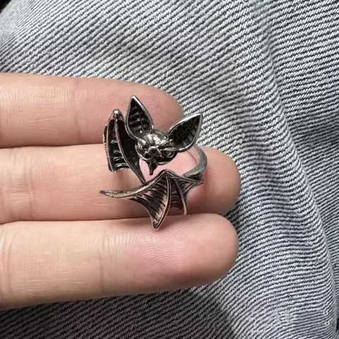 Anillo bat plateado