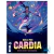 Capa do jogo Duelo por Cardia mostrando uma personagem mágica flutuante com chifres dourados e um personagem menor em uma cidade iluminada ao fundo