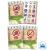 Cartas do jogo Pool Party Stars mostrando sinais de proibição para robôs, presentes e pijamas, junto a uma carta de legenda com ícones de espécies, trajes e itens