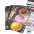 Cartas de jogo da expansão Perseguidores para o jogo Eclipse, com gráficos coloridos representando planetas e números ao redor