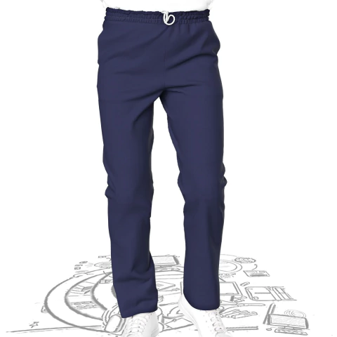 Art 044 | Pantalón frisa algodón y poliéster - AZUL - comprar online