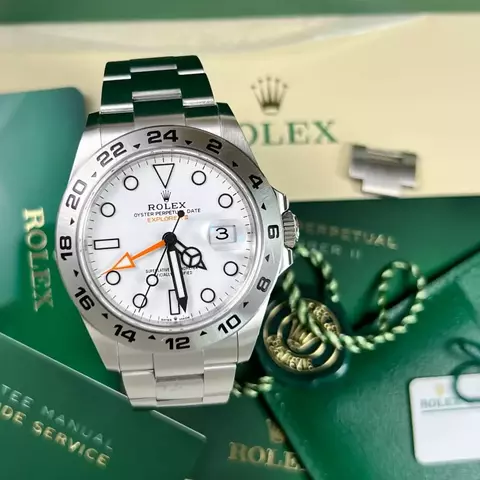 RELÓGIO ROLEX EXPLORER II POLAR WHITE -AUTOMÁTICO PREMIUM