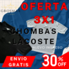 OFERTA 3X1 CHOMBAS LACOSTE - comprar online