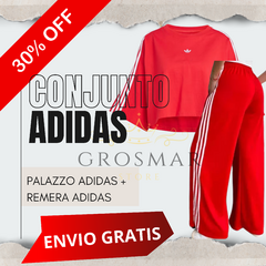 CONJUNTO ADIDAS | PALAZZO ADIDAS + REMERA LISA ADIDAS - comprar online