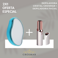 Depiladora de cristal Grosmar + Depiladora facial de REGALO!