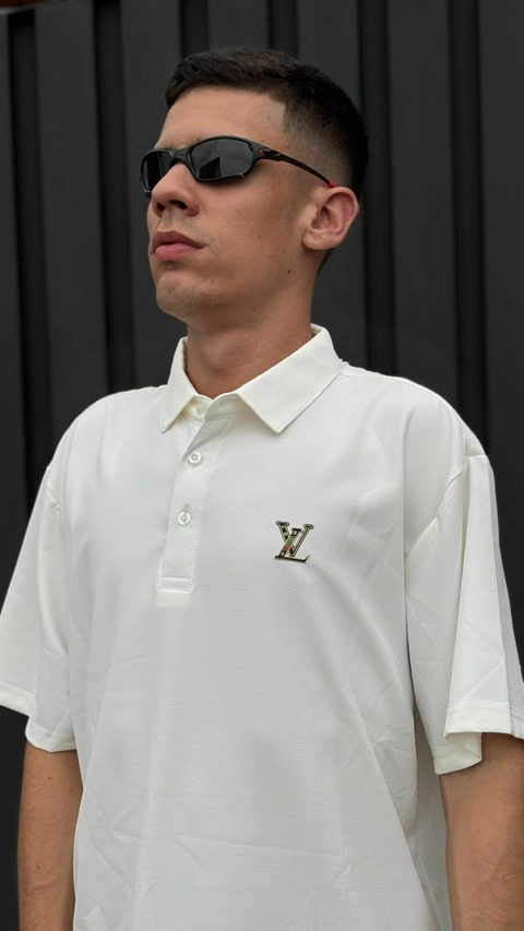 Polo Louis Vuitton Malha Egípcia Branca - comprar online