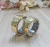 Par de Alianças de Moeda Viena 10mm com Zircônia Cor Ouro 18k