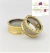 Par de Alianças de Moeda Athenas.BVPedraria 10mm com Zircônia - Cor Ouro 18K