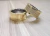 Par de Alianças de Moeda Athenas.BV 10mm com Zircônia - Cor Ouro 18K