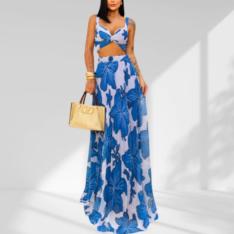 CONJUNTO TULE AZUL {MAR GREGO}