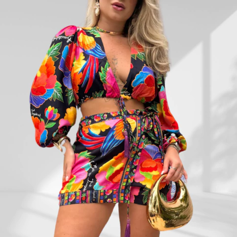 CROPPED LARA FLOR ROSA