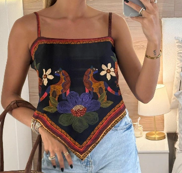 CROPPED LENÇO {FLOART}