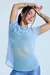 Blusa Boleada Embaixo Azul Claro | GAMANE & SKINBOX - comprar online