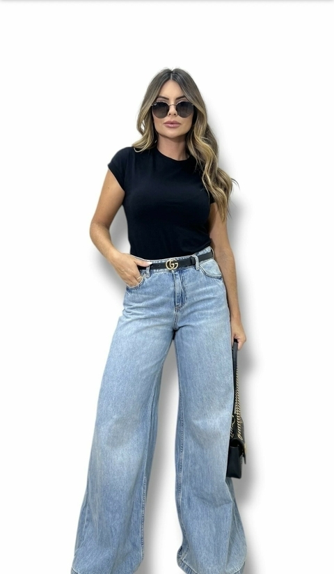 T-shirt Pima Stretch Preta