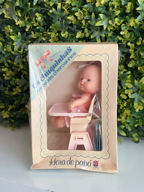 Boneca bebê Chuquinha antiga da Estrela Hora do papá