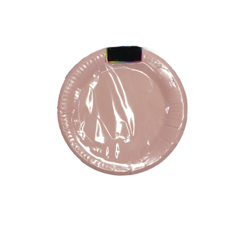 PRATO DE PAPEL ROSA CANDY 18CM - 10 UN