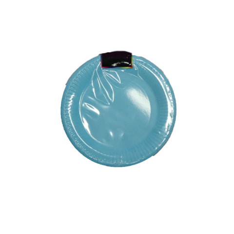PRATO DE PAPEL AZUL CANDY 18CM - 10 UN