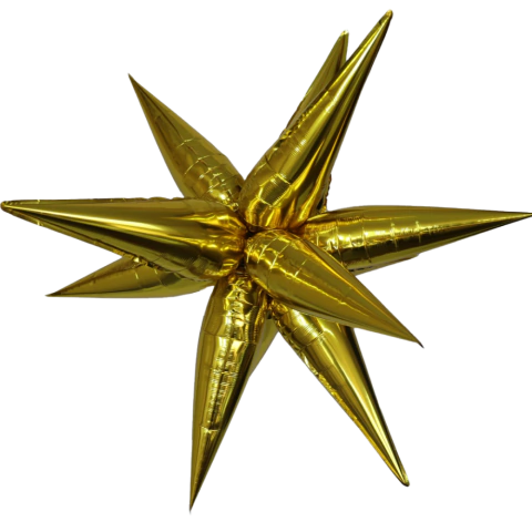 BALÃO ESTRELA 3D PRATA/DOURADO