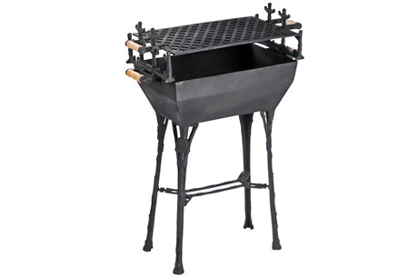 Churrasqueira de ferro fundido Libaneza desmontável com grelha e bifeteira dupla face - comprar online