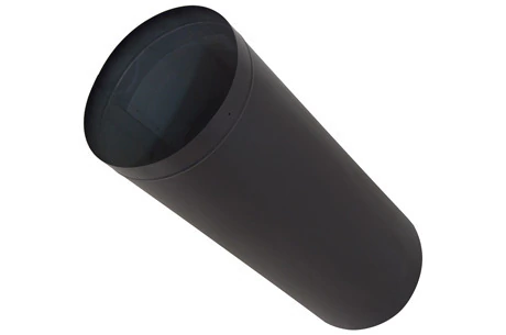 Chaminé 400 mm para churrasqueira 1 metro galvanizado preto cano duto - comprar online