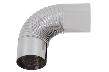 Curva cotovelo 130 mm 90° fogão a lenha inox chaminé - comprar online