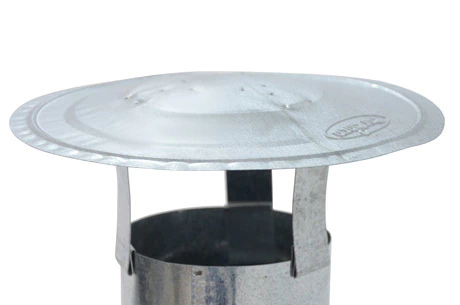 Chapéu chinês para chaminé 110 a 130 mm de fogão a lenha galvanizado - comprar online