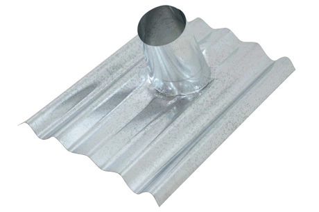 Telha de vedação curta para chaminé 110 a 120 mm de fogão a lenha modelo ondulada 4 mm galvanizado - comprar online