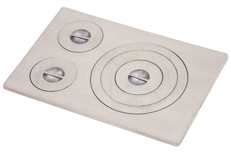 Chapa de fogão a lenha polida Maestro 60 x 40 cm com 3 furos - comprar online
