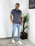 Camiseta Básica Slim Fit Algodão Egípcio Chumbo - Zip-Off - loja online
