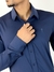 Imagem do Camisa M/L Slim Fit Poliamida Dark Blue - Zip-Off
