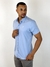 Camisa M/C Slim Fit Poliamida Azul Bebe - Zip-Off - Vip Homem Moderno