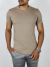 Camiseta Básica Slim Fit Algodão Egípcio Marrom - Zip-Off - comprar online