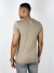 Camiseta Básica Slim Fit Algodão Egípcio Marrom - Zip-Off - Vip Homem Moderno