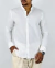 Camisa M/L Linho Linen Gola Padre Branco - Per Pochi - comprar online